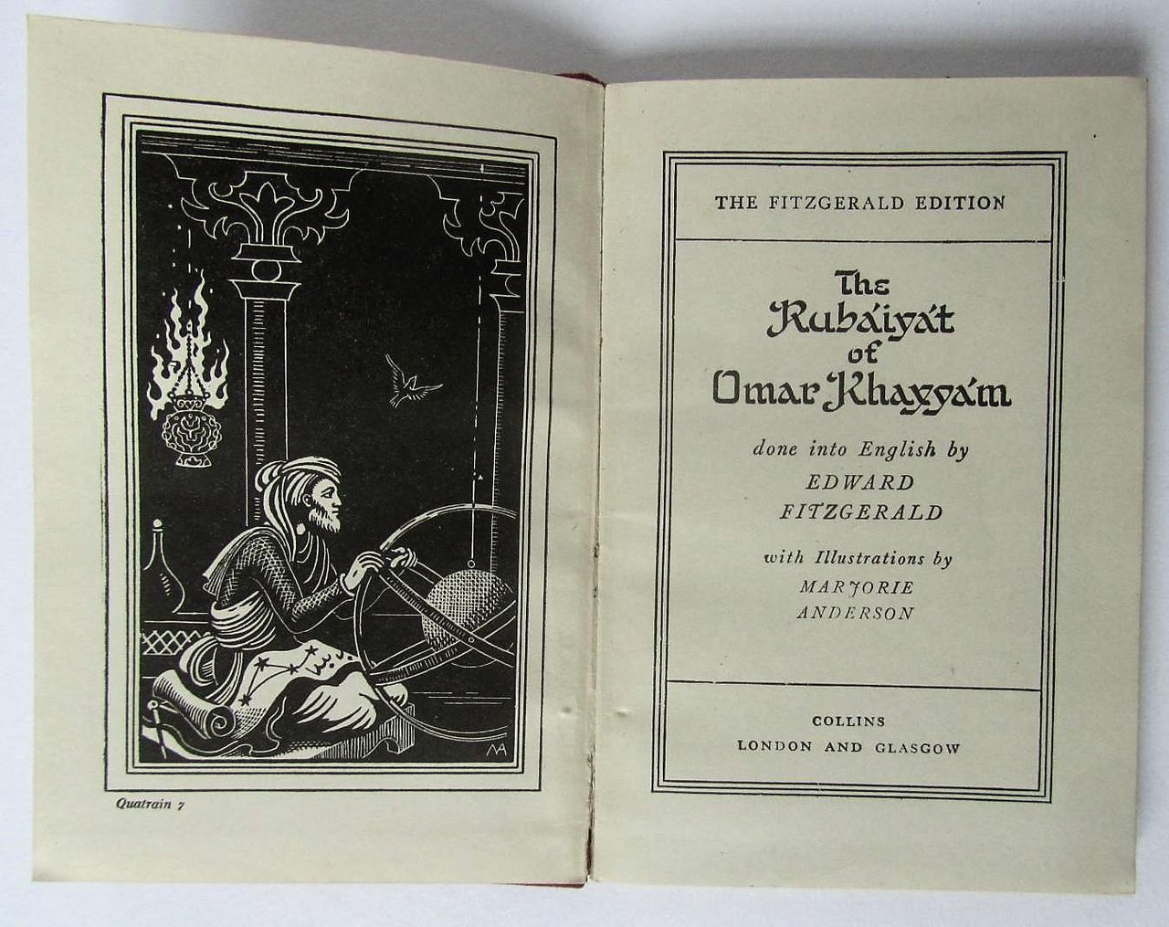 The Rubaiyat of Omar Khayyam, книга издательства Collins London & Glasgow