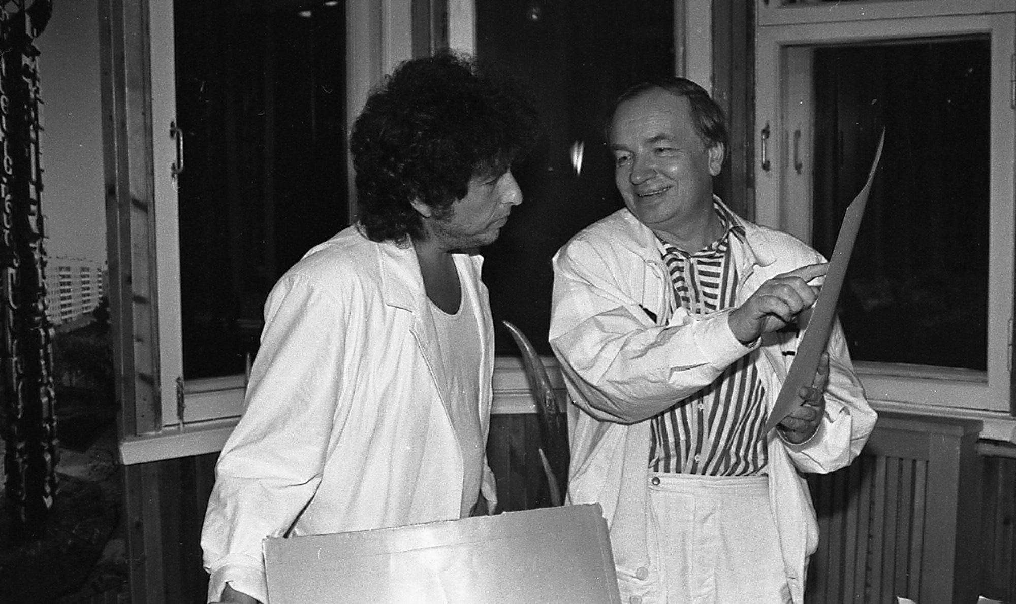 Боб Дилан в гостях у Андрея Вознесенского в Переделкино, 1985