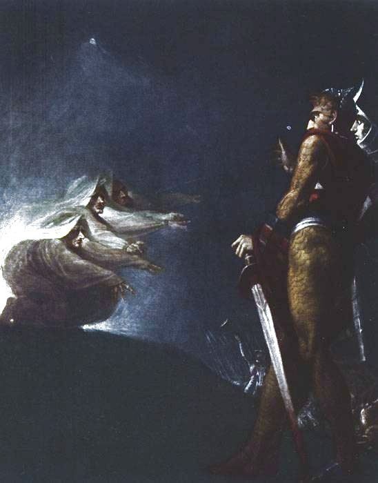 Макбет, Банко и ведьмы, Иоганн Генрих Фюсли, Johann Heinrich Füssli, 1793, 1794