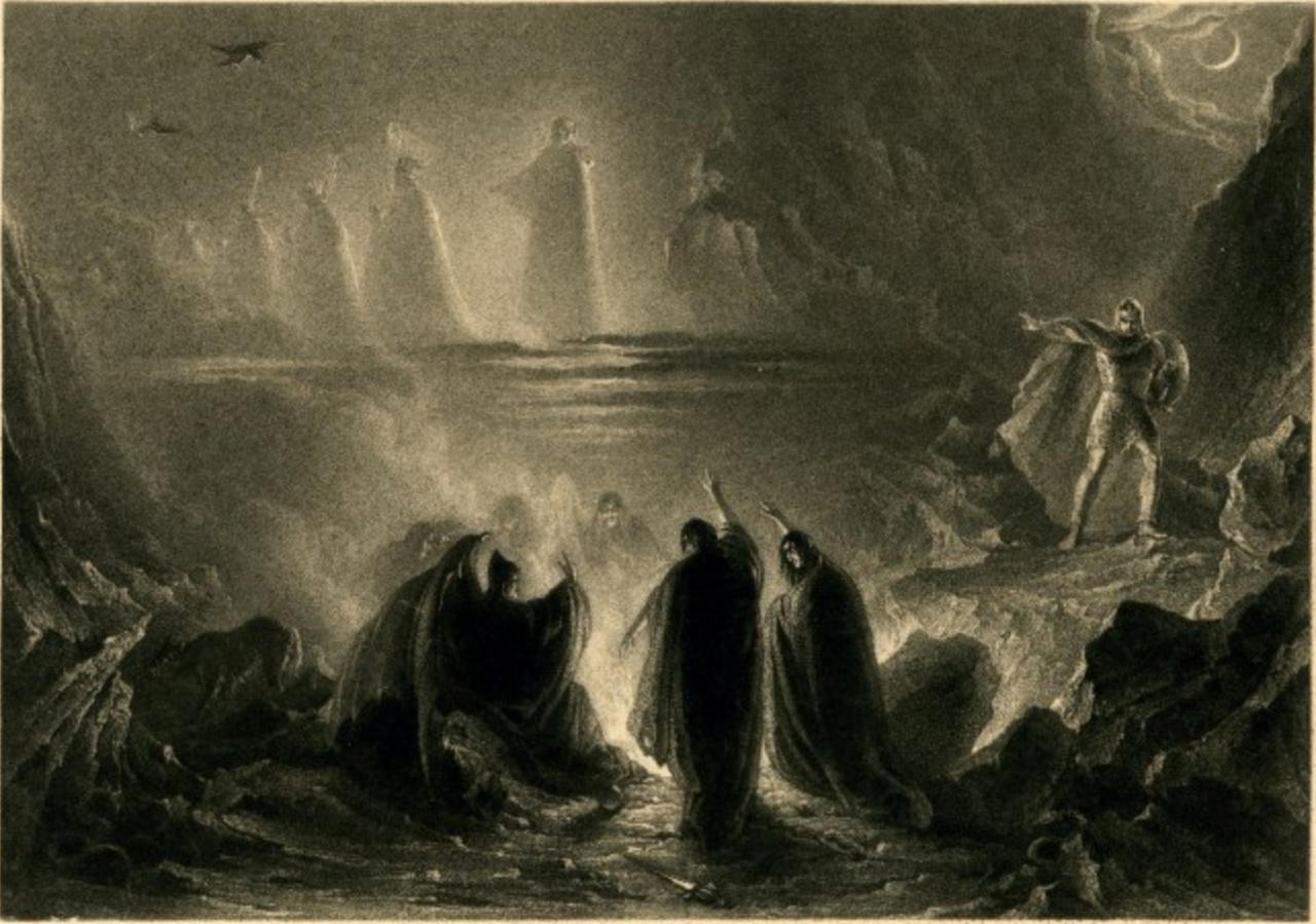 Три ведьмы, Макбет, Джеймс Генри Никсон, 1831, Британский Музей