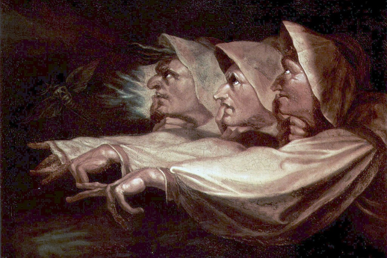 Три ведьмы. Macbeth, Act I, Scene 3, the Weird Sisters, Johann Heinrich Füssli, Henry Fuseli, 1783