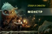 значение слова монстр на русском и английском, происхождение слова и смыслы